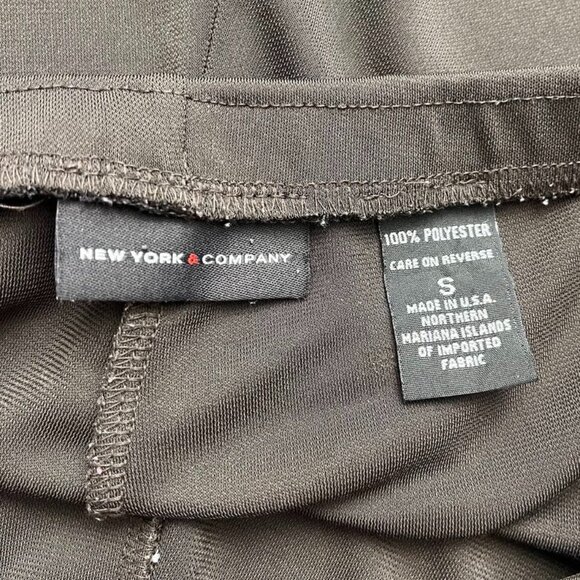 New York & Company Pull-On Wide Leg Dress Pants Black - Picture 6 of 9